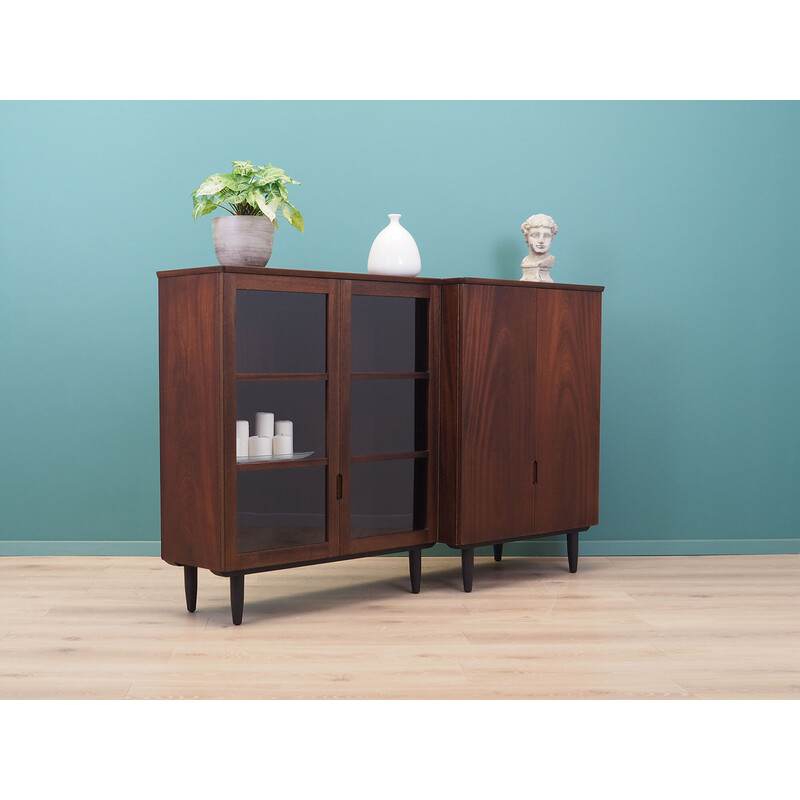 Vintage mahogany highboard by Svend Langkilde, Denmark 1970