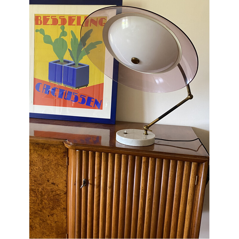 Lámpara de mesa vintage, Italia 1955