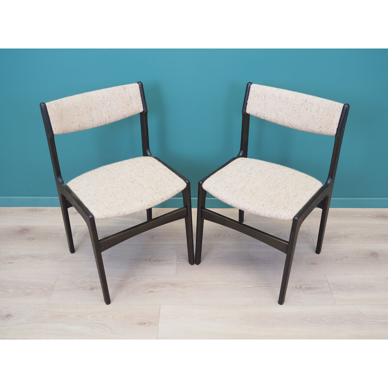 Pair of vintage oak chairs, Denmark 1970
