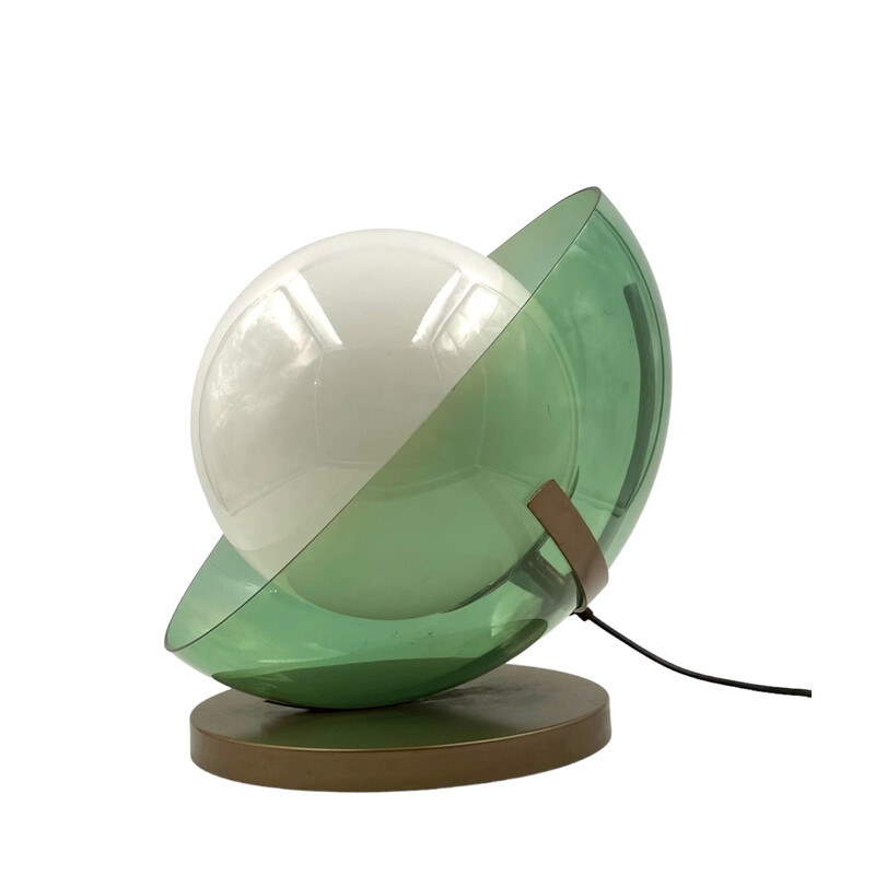 Vintage green table lamp, Italy 1970