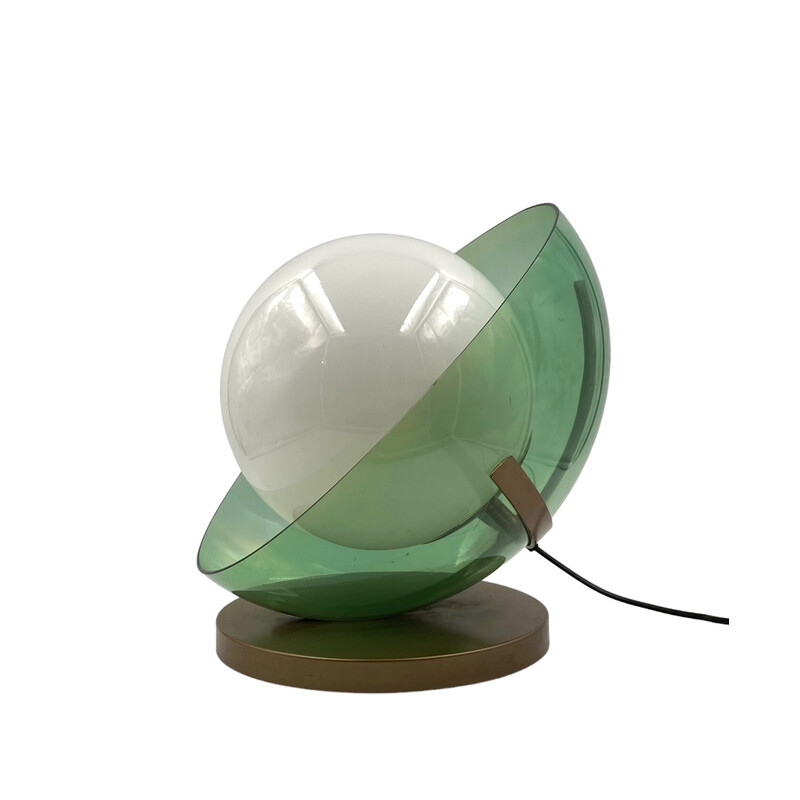 Vintage groene tafellamp, Italië 1970