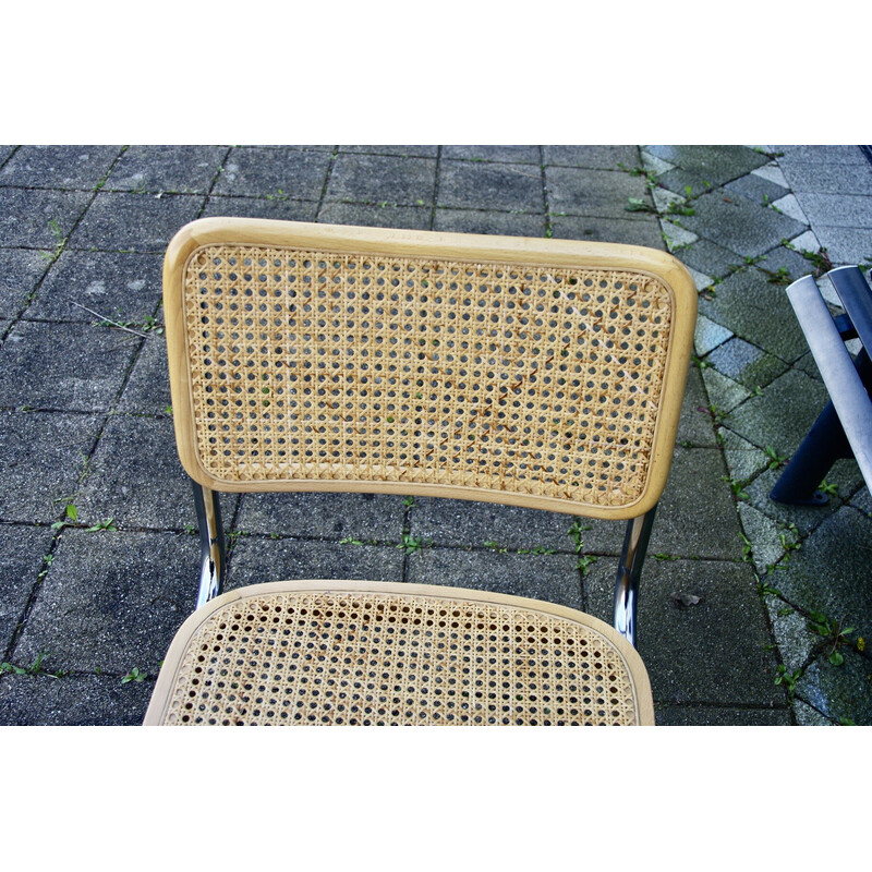Pair of vintage beechwood chairs by Marcel Breuer, 1970