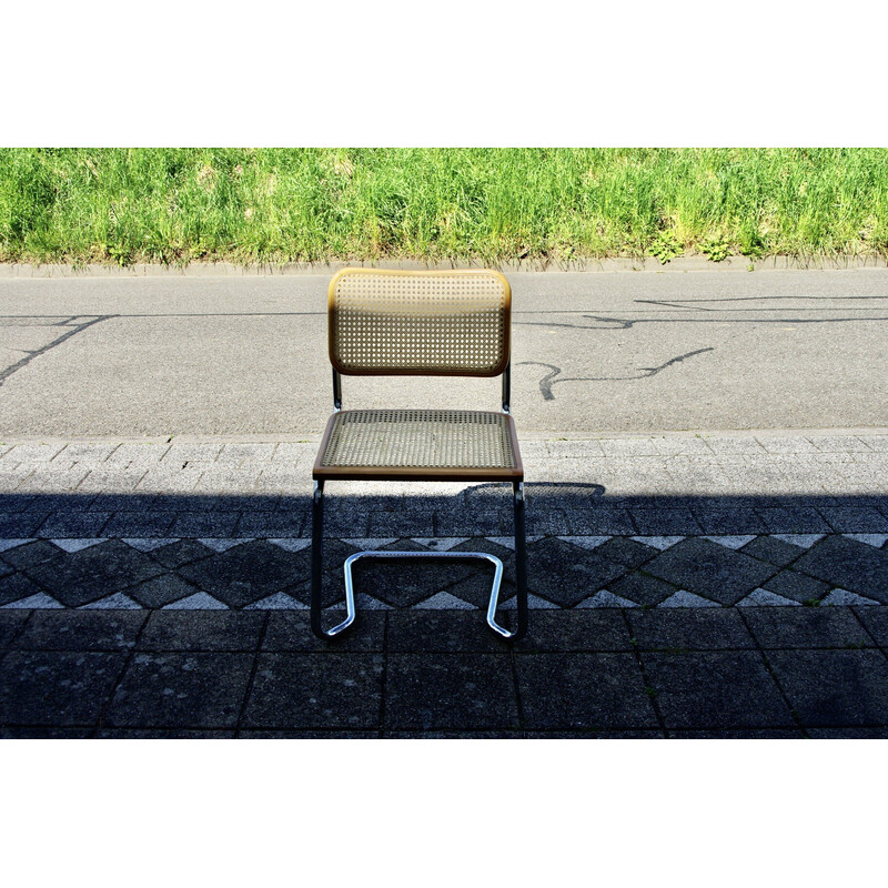 Pair of vintage beechwood chairs by Marcel Breuer, 1970