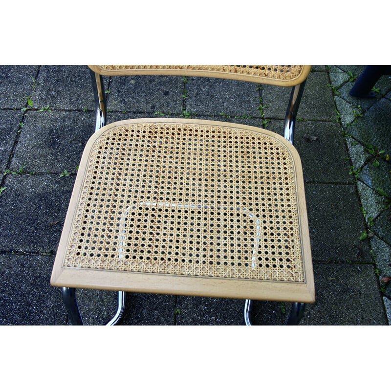 Pair of vintage beechwood chairs by Marcel Breuer, 1970