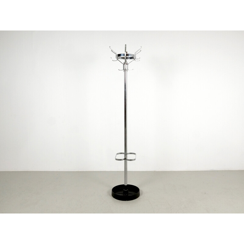 Belgian chrome-plated coat rack - 1970s