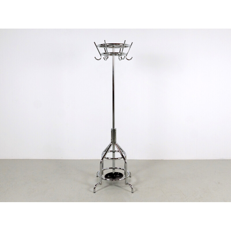 Belgian chrome-plated metal coat rack - 1960s