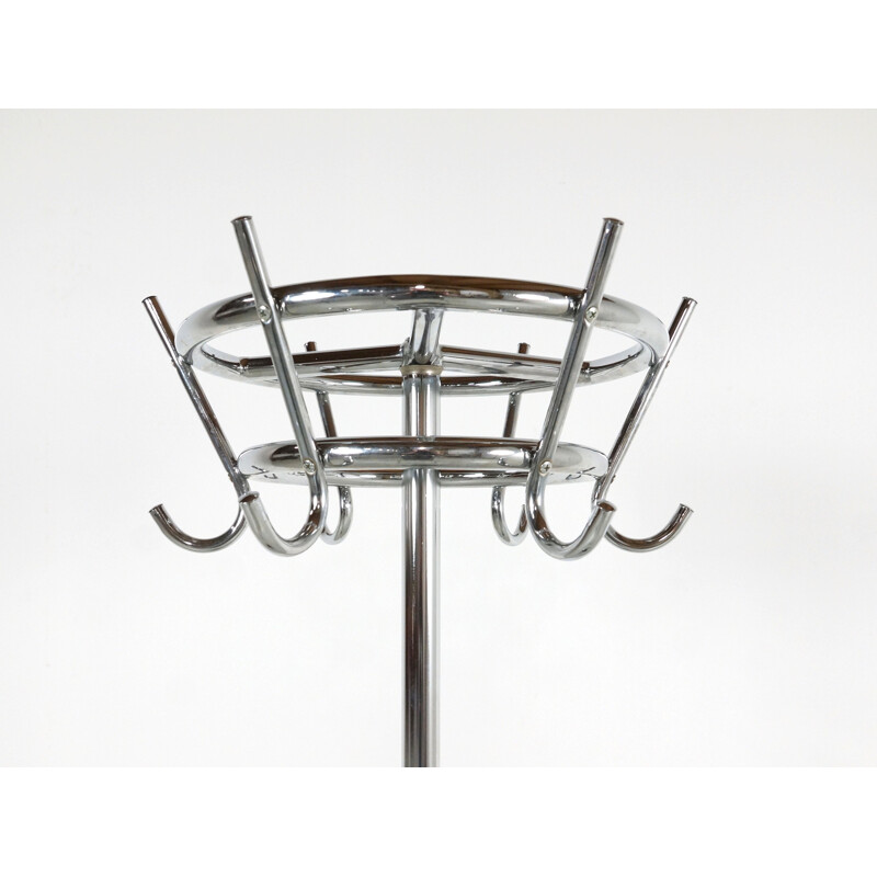 Belgian chrome-plated metal coat rack - 1960s