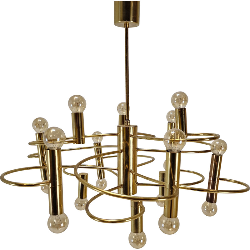 Vintage chandelier by Gaetano Sciolari, Italy 1970