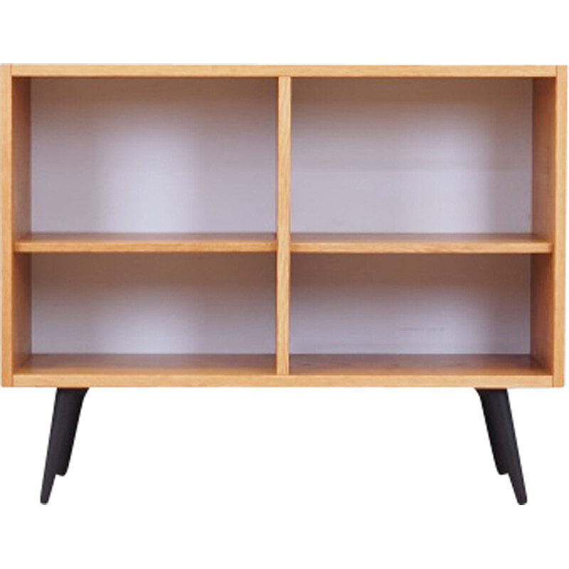 Vintage bookcase in ash veneer, Denmark 1970