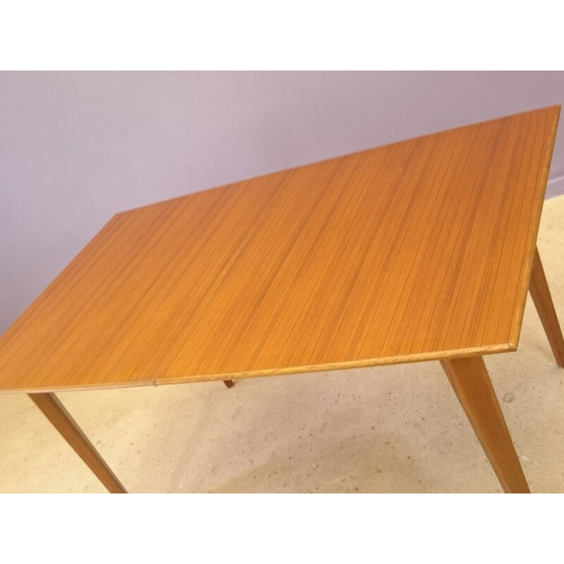 Scandinavian teak dining table with extension - 1950s