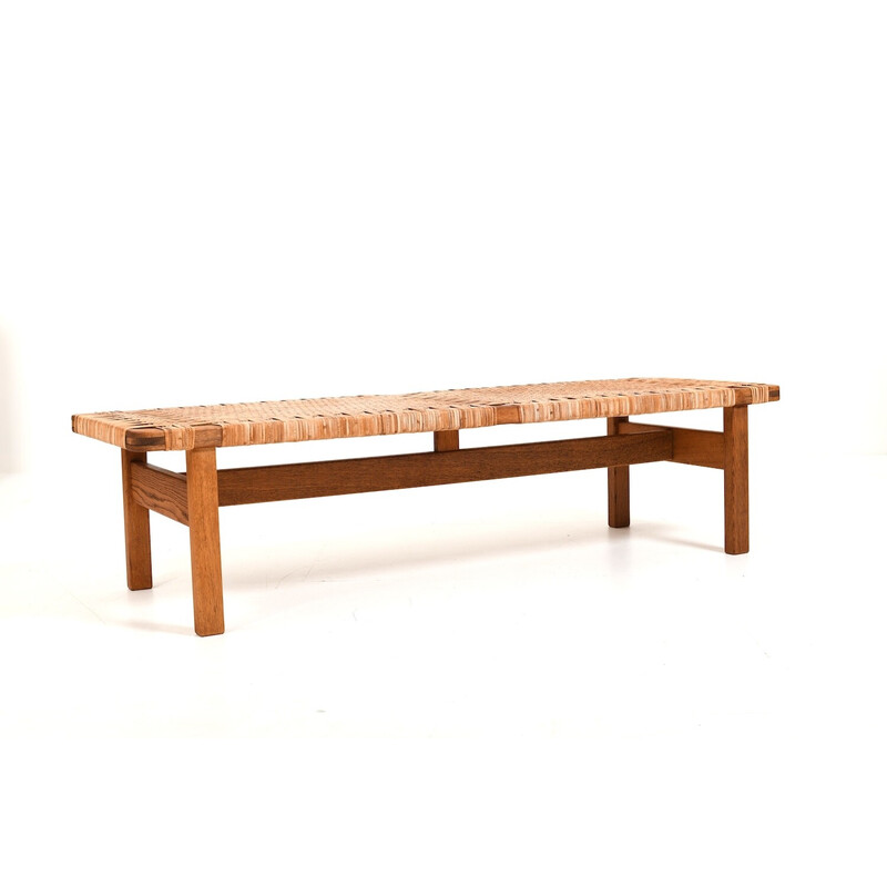 Vintage solid oak bench by Børge Mogensen for Fredericia Stolefabrik, Denmark 1950