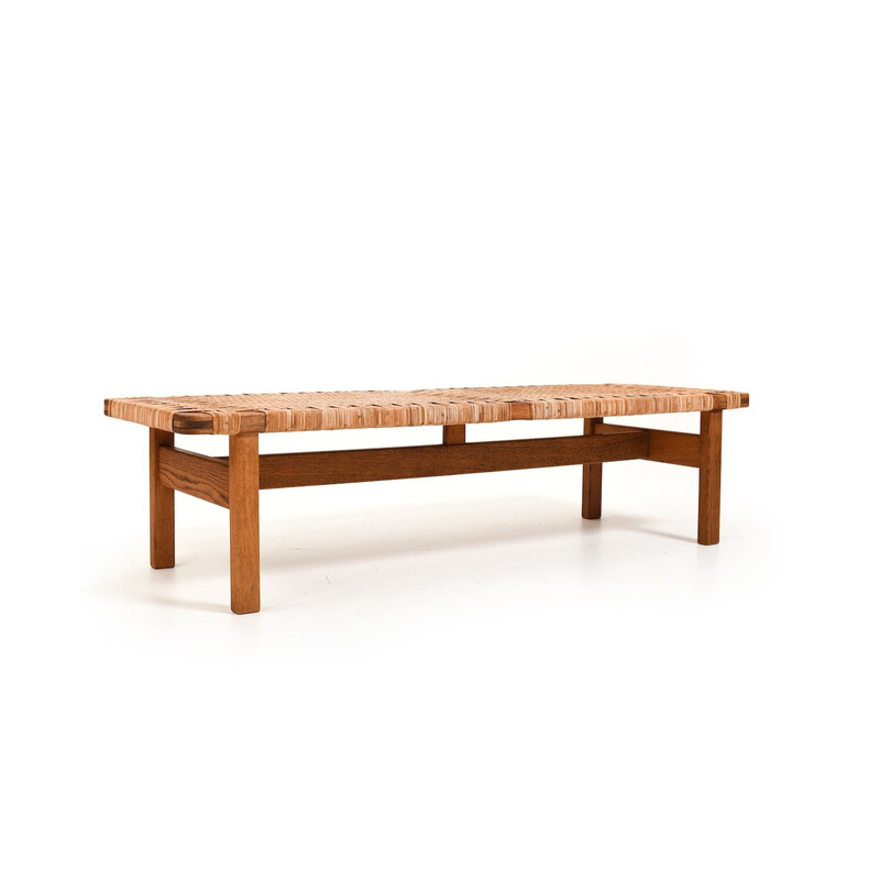 Vintage solid oak bench by Børge Mogensen for Fredericia Stolefabrik, Denmark 1950