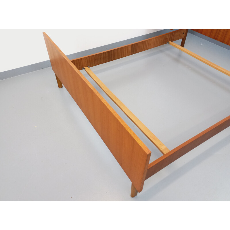 Vintage teak double bed, 1960