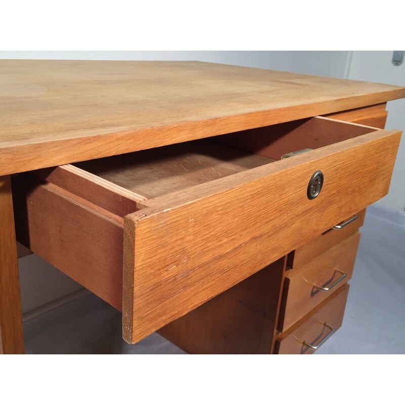 Small vintage oakwood desk - 1960s