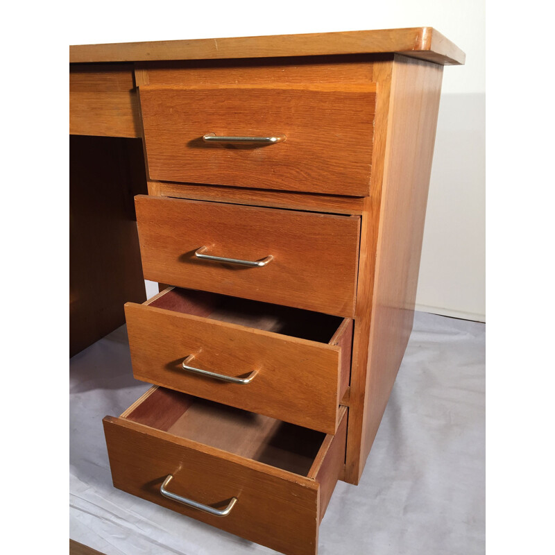 Small vintage oakwood desk - 1960s