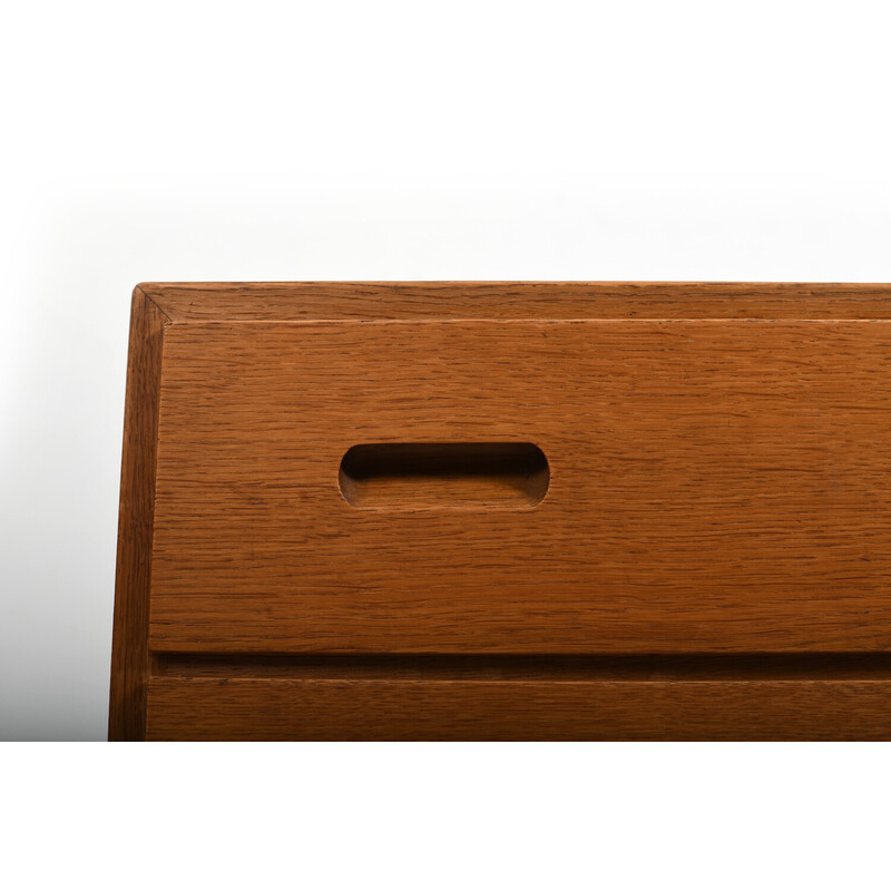 Vintage oak double chest of drawers by Børge Mogensen for FDB, Denmark 1960