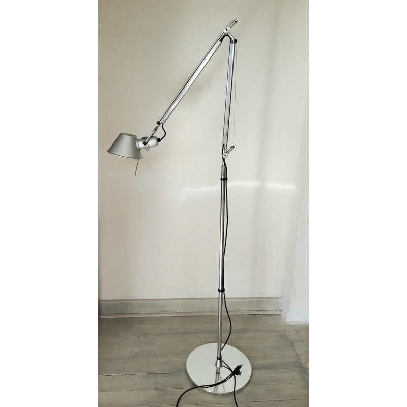 Vintage Tolomeo aluminum floor lamp by Michele De Lucchi and Giancarlo Fassina, 1980