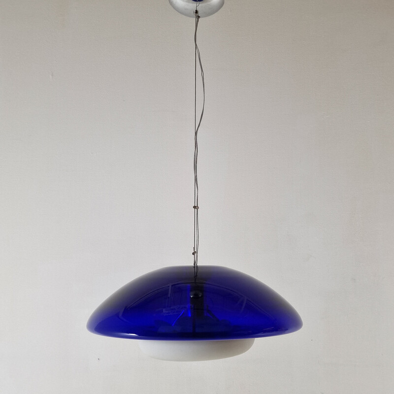 Vintage "Bauta" pendant lamp in Murano glass by Archiveo Vistosi, Italy 1980
