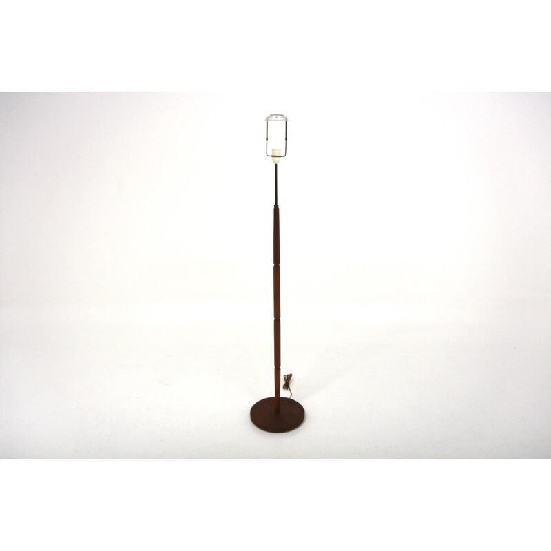 Vintage teak and metal floor lamp, Sweden 1960