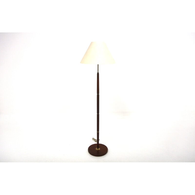 Vintage teak and metal floor lamp, Sweden 1960