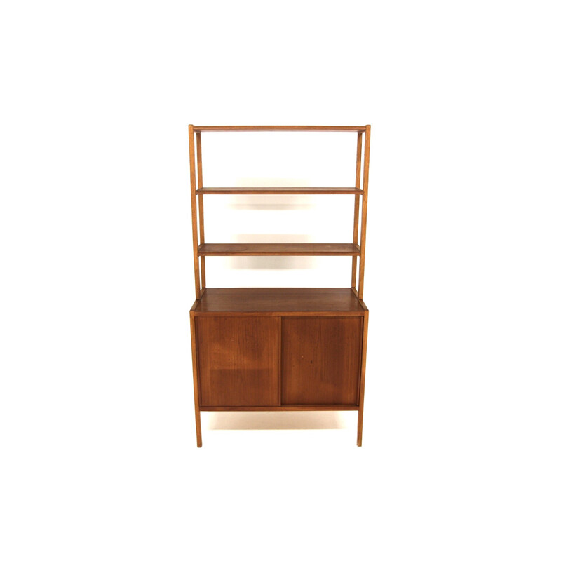 Vintage oak bookcase by Bertil Fridhagen for Bodafors, Sweden 1960