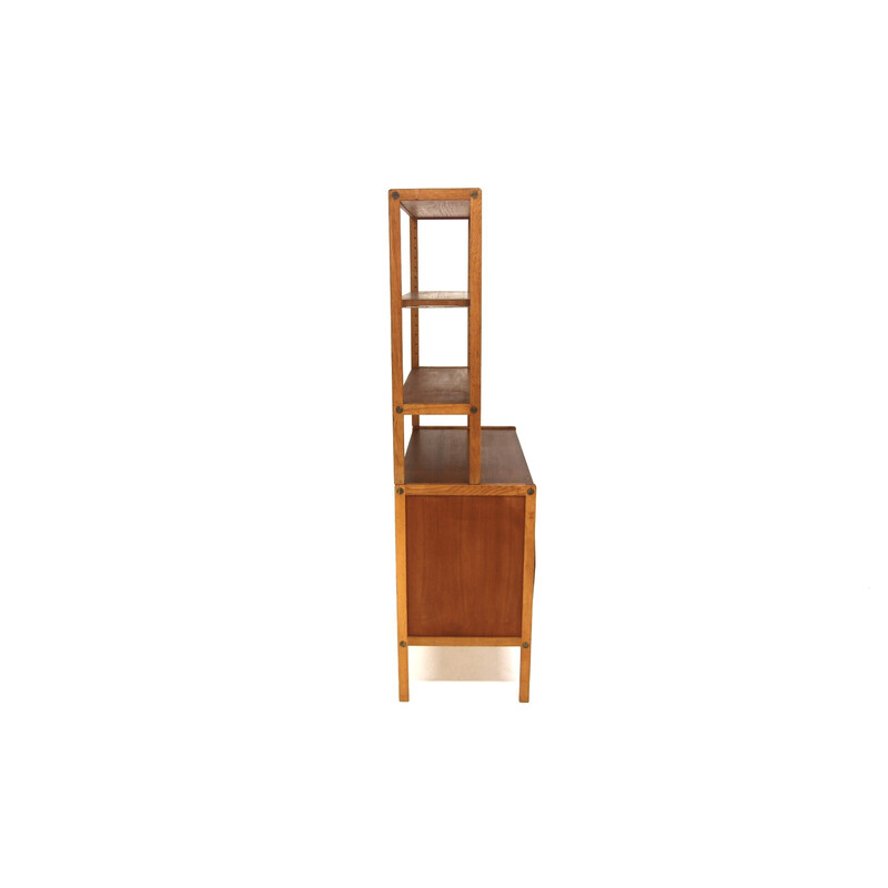 Vintage oak bookcase by Bertil Fridhagen for Bodafors, Sweden 1960