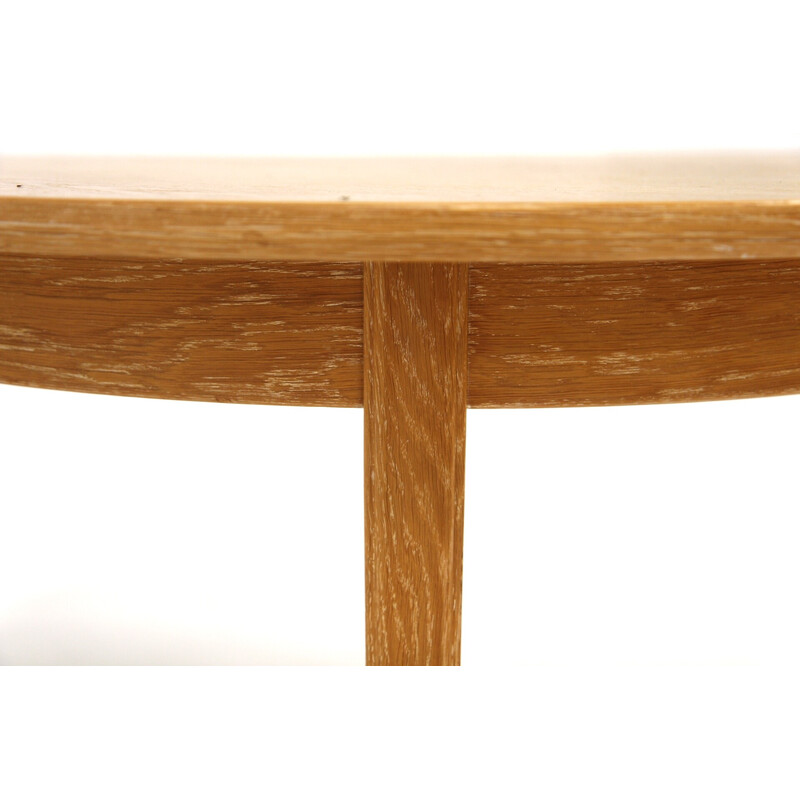 Vintage oak dining table with extension leaf by Carl Malmsten, Sweden 1960