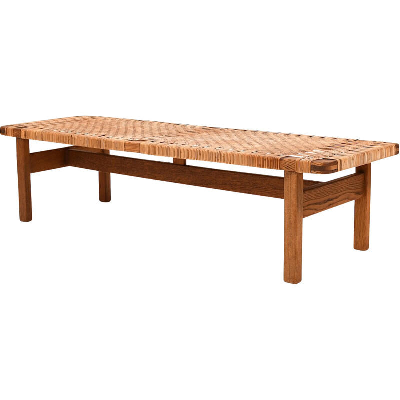 Vintage solid oak bench by Børge Mogensen for Fredericia Stolefabrik, Denmark 1950