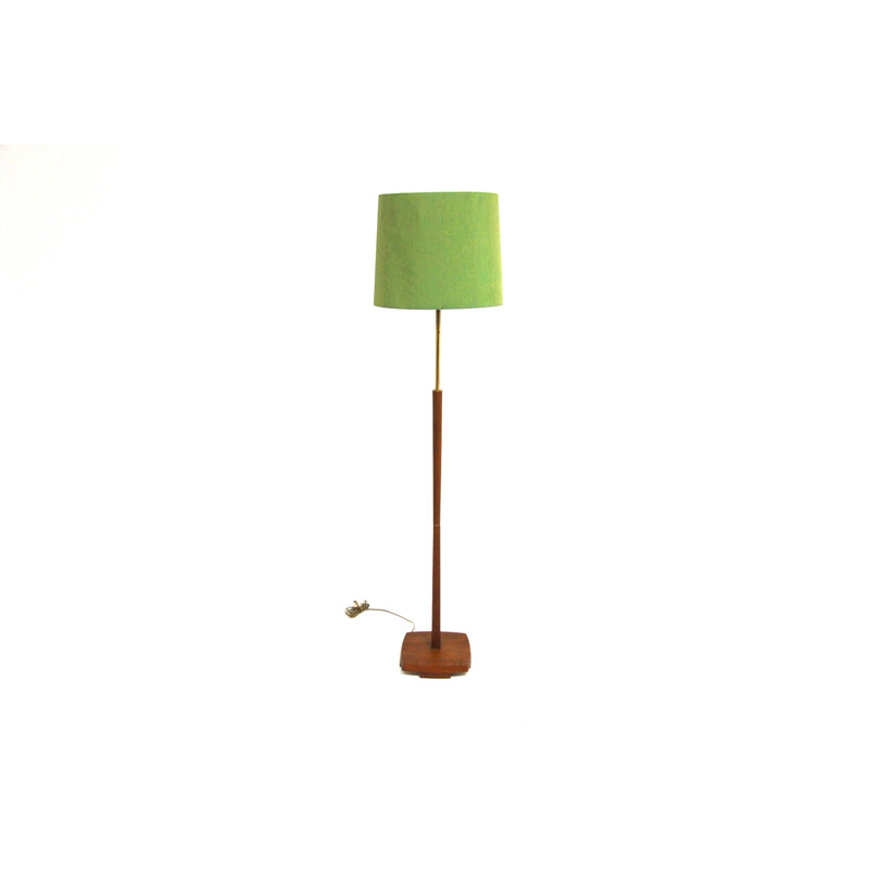 Vintage teak and metal floor lamp, Sweden 1950