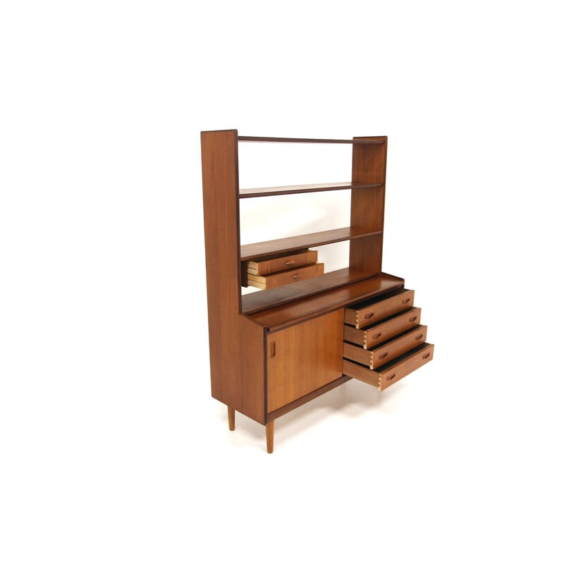 Vintage teak and beech desk, Sweden 1960