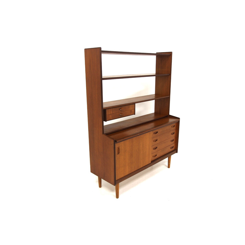 Vintage teak and beech desk, Sweden 1960