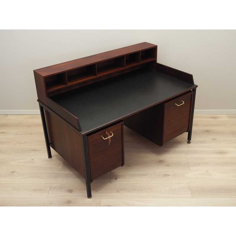 Vintage oak veneer desk, Denmark 1970