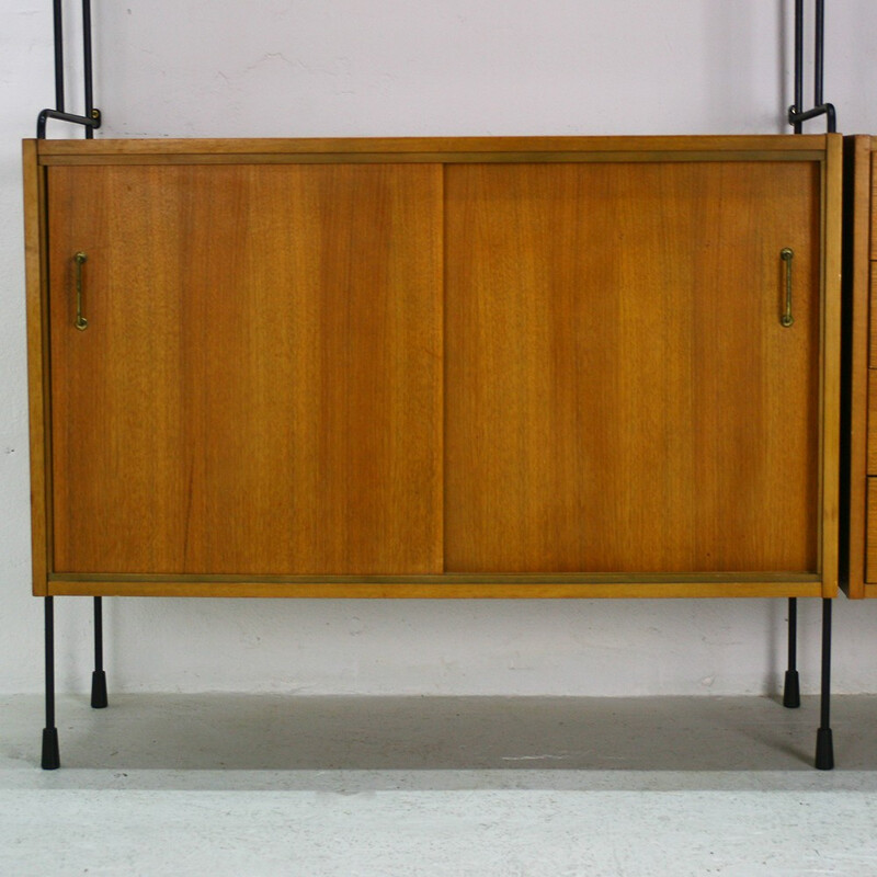 Omnia wall unit in walnut - 1960s