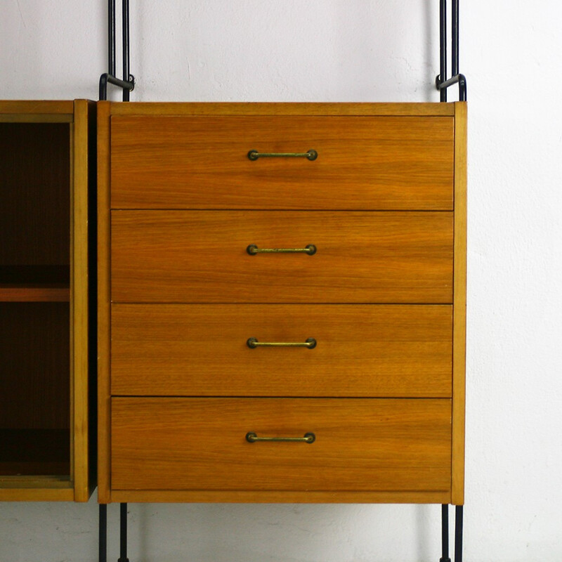 Omnia wall unit in walnut - 1960s