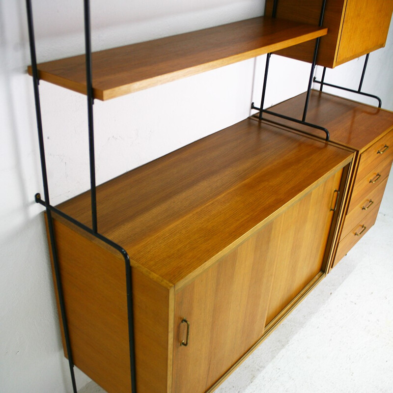 Omnia wall unit in walnut - 1960s