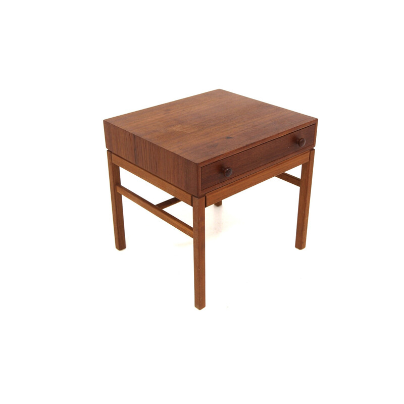 Vintage "Casino" teak bedside table by Engström and Myrstran for Bra Bohag, Sweden 1960