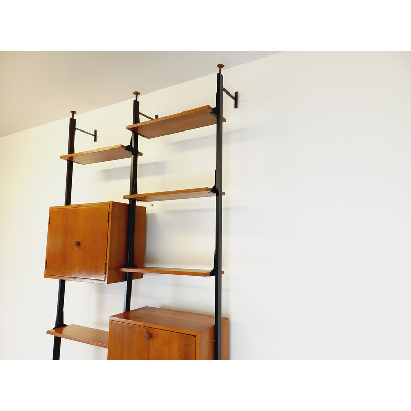 Libreria Industry dal Design moderno in legno scaffale industrial vintage  retrò 73 x 35 x 139 h Colore Rovere