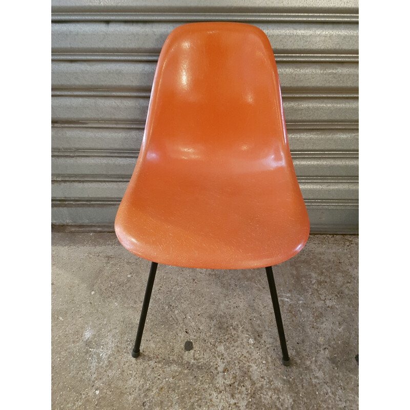 Set of 4 multicolored chairs by Charles and Ray Eames for Herman Miller - 1960s