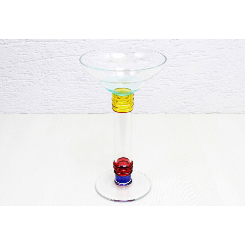 Vintage glass candlestick by Leonardo, 1990