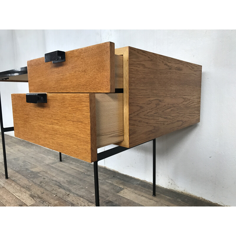 Bureau de Pierre Paulin modèle CM141 en chêne édition Thonet - 1950