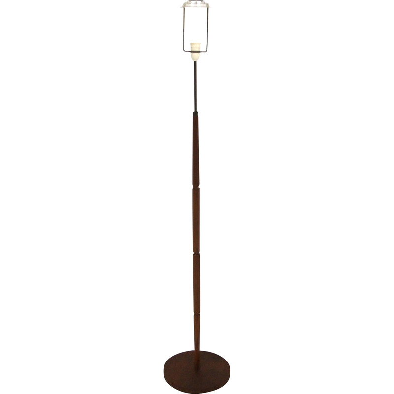 Vintage teak and metal floor lamp, Sweden 1960