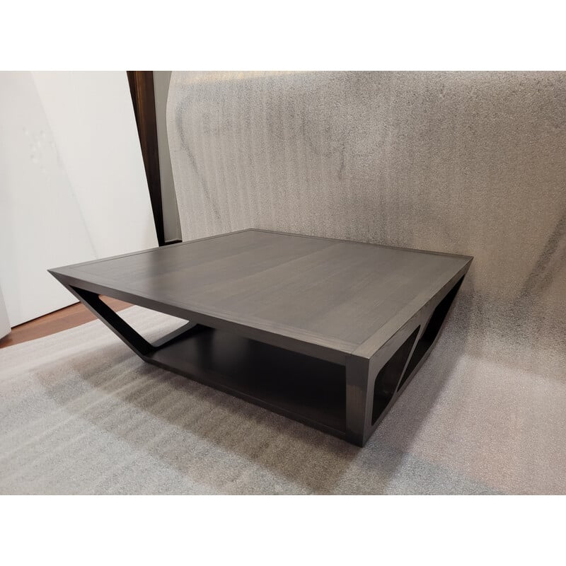 Stanley Grey Marble Coffee Table w/ Storage Made in Italy