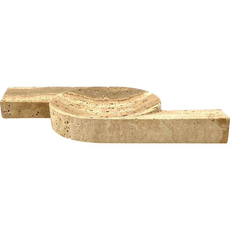 Vintage travertine ashtray for Cerri Nestore, Italy 1970