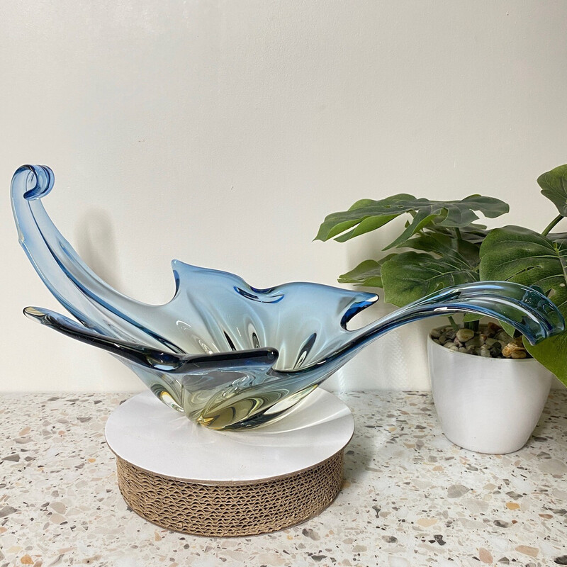 Murano Venetian Italian Art Glass Sculpture Centerpiece Bowl