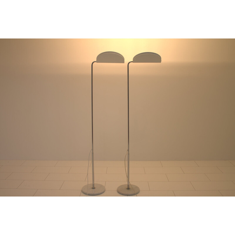 Pair of floor lamp by Bruno Gecchelin Mazzeluna for Skipper Italy - 1970s