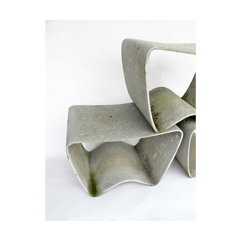 Tabouret en ciment, Ludwig WALSER - années 50