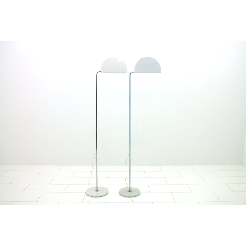 Pair of floor lamp by Bruno Gecchelin Mazzeluna for Skipper Italy - 1970s