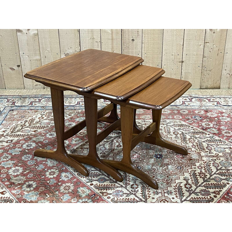 Vintage teak nesting tables, 1970