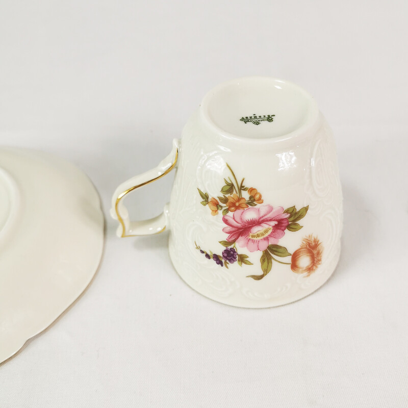 Tasse à café et à thé vintage en porcelaine pour Rosenthal, Allemagne 1950