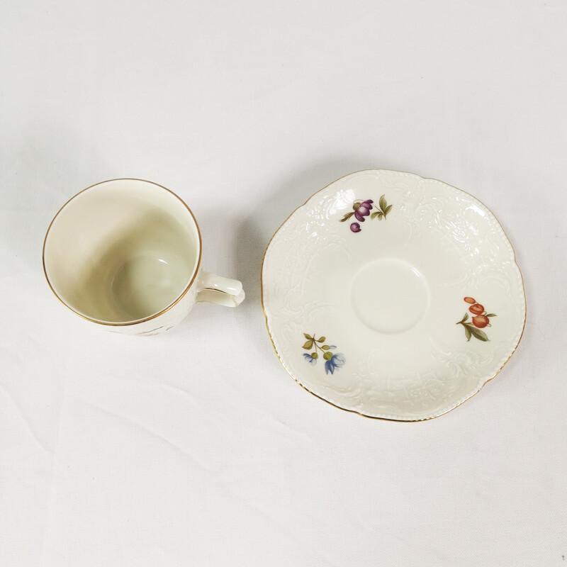 Tasse à café et à thé vintage en porcelaine pour Rosenthal, Allemagne 1950